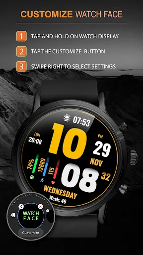 Скриншот 4 — WFP 219 Stylish watch face