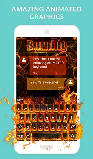 Скриншот 2 — Wave Animated Keyboard + Emoji
