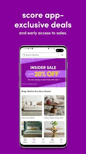 Скриншот 1 — Wayfair - Shop All Things Home