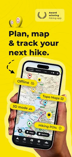 Скриншот 1 — HiiKER: The Hiking Maps App