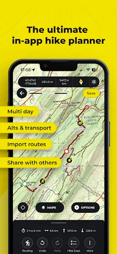 Скриншот 2 — HiiKER: The Hiking Maps App