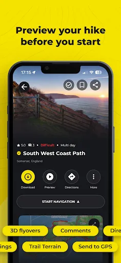 Скриншот 3 — HiiKER: The Hiking Maps App