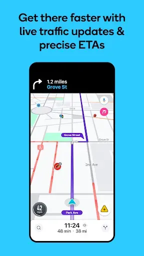 Скриншот 1 — Навигация в Waze