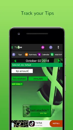 Скриншот 3 — TipSee: Tip & Income Tracker