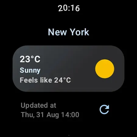Скриншот 6 — Weather Complications: Wear OS