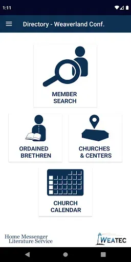 Скриншот 1 — Church Directory – Weaverland