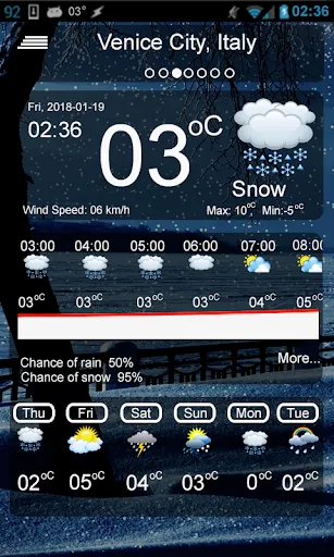 Скриншот 1 — Prognoza meteo: real live