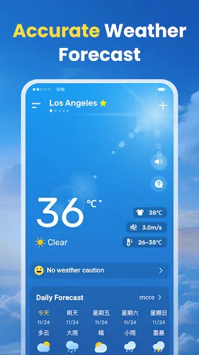 Скриншот 2 — Weather Forecast - Live Alerts