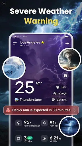 Скриншот 3 — Weather Forecast - Live Alerts