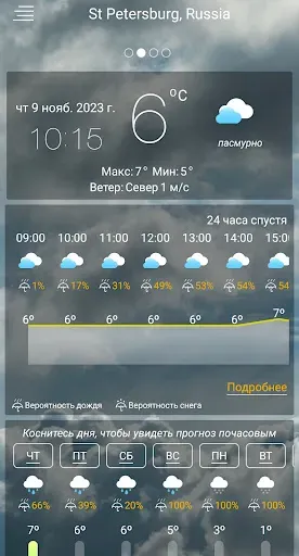 Скриншот 3 — Прогноз погоды