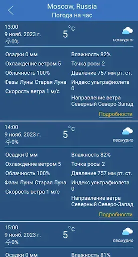 Скриншот 7 — Прогноз погоды