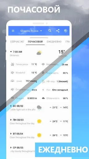 Скриншот 3 — График погоды: завтра, сегодня