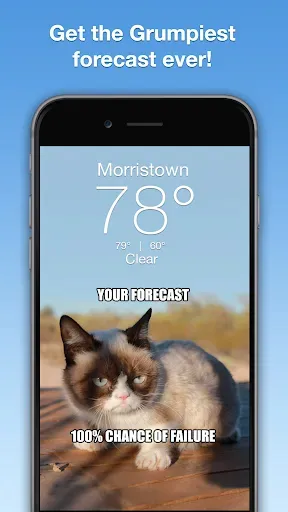 Скриншот 1 — Grumpy Cat Weather