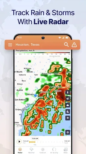 Скриншот 1 — Live Weather Radar Launcher