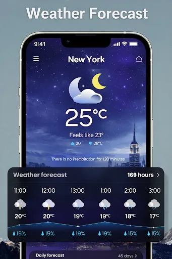 Скриншот 1 — Weather App: Forecast & Radar
