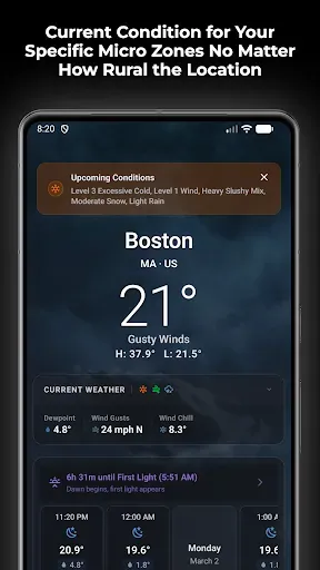 Скриншот 1 — ZoneWatch – Radar & Forecast