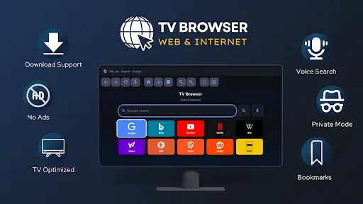 Скриншот 1 — TV Browser - Web & Internet