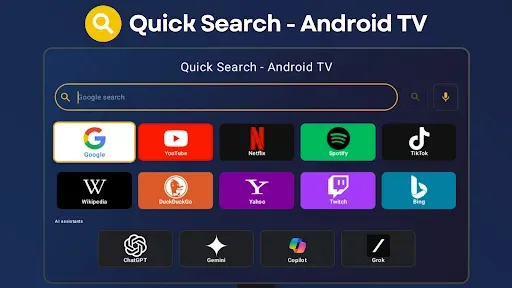 Скриншот 1 — Quick Search - Android TV