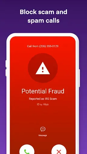Скриншот 2 — Hiya: Spam Blocker & Caller ID
