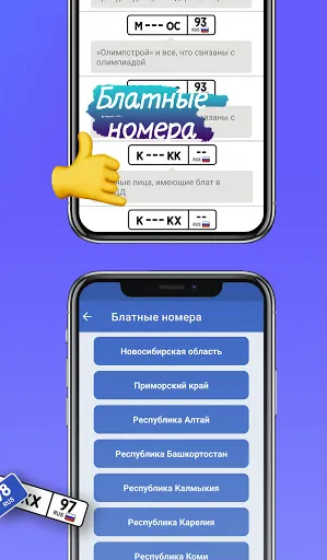 Скриншот 4 — Коды регионов на авто номера