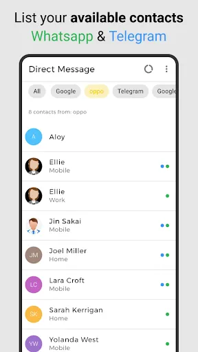 Скриншот 1 — Send What's Telegram in one