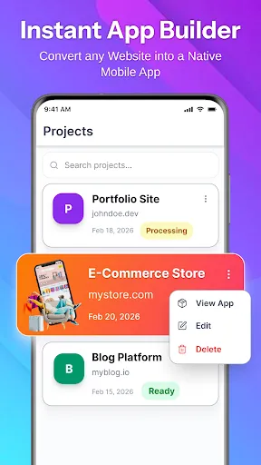 Скриншот 2 — Конвертировать Сайт в App