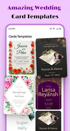 Скриншот 1 — Wedding Invitation Maker App