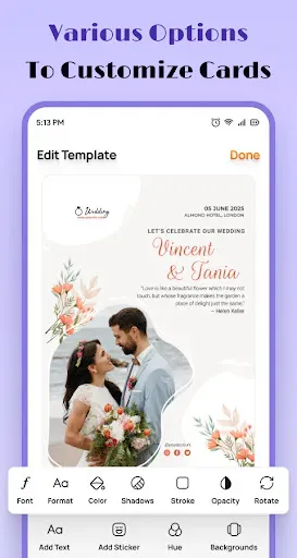 Скриншот 2 — Wedding Invitation Maker App