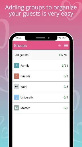 Скриншот 2 — Wedding Guest List. WedGuest