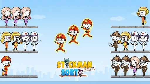 Скриншот 1 — Stickman Sort Puzzle