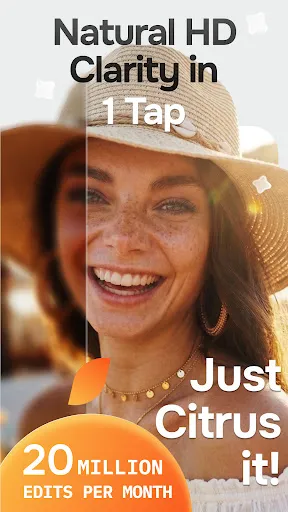 Скриншот 1 — Citrus 1 Tap Photo Enhancer AI