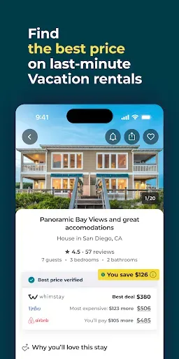 Скриншот 1 — Whimstay – Last-Minute Stays