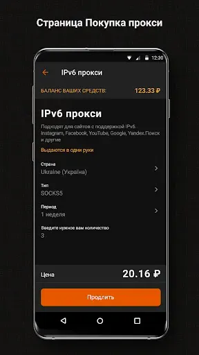 Скриншот 3 — PROXY6: Интернет через Прокси