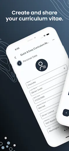 Скриншот 1 — Quick & Easy Resume Builder CV