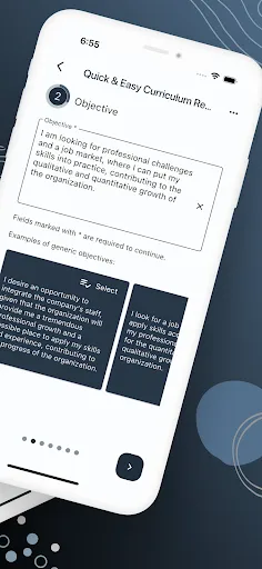 Скриншот 2 — Quick & Easy Resume Builder CV