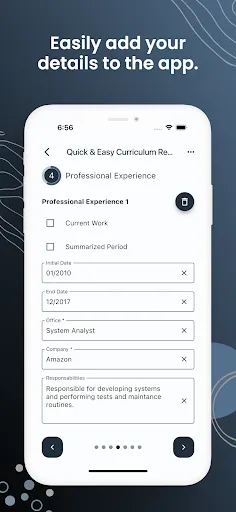 Скриншот 3 — Quick & Easy Resume Builder CV