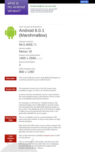 Скриншот 5 — Проверка версий для Android