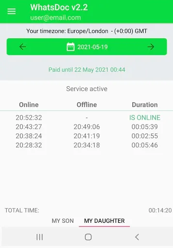 Скриншот 6 — LastSeenOn - Online Tracker