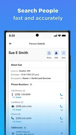 Скриншот 2 — Whitepages Search, Find People