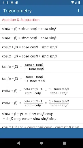 Скриншот 3 — Math Formulas