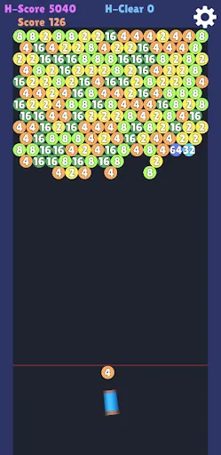 Скриншот 1 — [365fun] 2048BubbleShooter