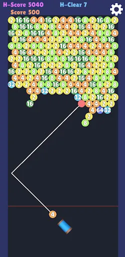 Скриншот 2 — [365fun] 2048BubbleShooter