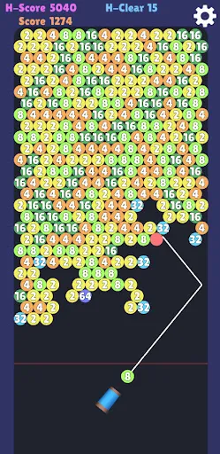 Скриншот 3 — [365fun] 2048BubbleShooter