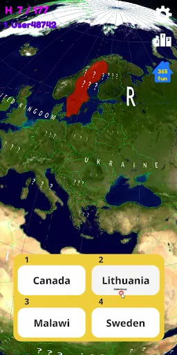 Скриншот 2 — [365fun] Globe quiz