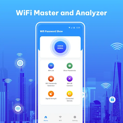 Скриншот 1 — Показать парольWiFi,WiFi поиск