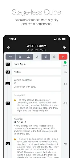 Скриншот 2 — Wise Pilgrim Camino Portugués