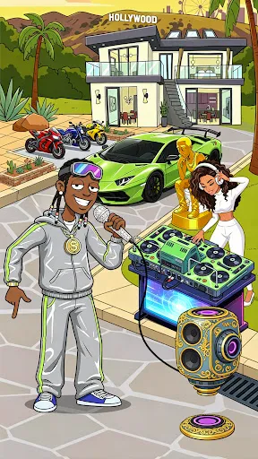 Скриншот 2 — Rap Star:Idle Clicker