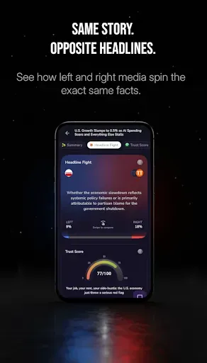Скриншот 1 — WizeUp: News & Bias Detector
