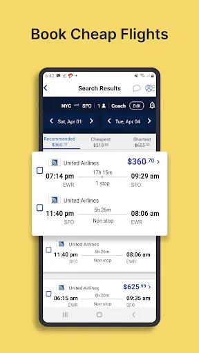 Скриншот 2 — OneTravel: Flights Hotels Cars