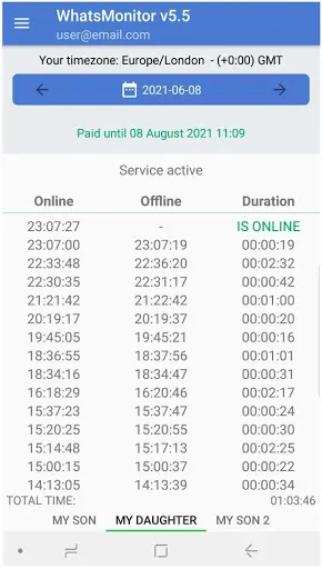 Скриншот 4 — WhatsMonitor Online